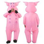 Inflatable Adult Pink Pig Halloween Costume