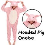 Cozy Flannel Pig Pajamas for Adults
