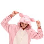 Cozy Flannel Pig Pajamas for Adults
