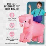 Inflatable Pig Ride-On Costume for Kids (Size 7-8)