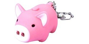 Cute Pig LED Keychain with Flashlight Sound