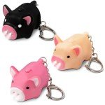Adorable Pig Keychain Set with Light