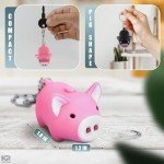 Adorable Pig Keychain Set with Light