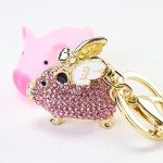 Cute Pink Flying Pig Keychain for Pig Lovers