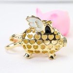 Cute Pink Flying Pig Keychain for Pig Lovers