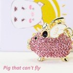 Cute Pink Flying Pig Keychain for Pig Lovers