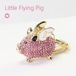 Cute Pink Flying Pig Keychain for Pig Lovers