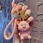 Cute Pink Pig Keychain - Adorable Piggy Accessory