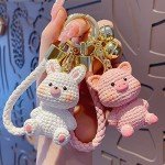 Cute Pink Pig Keychain - Adorable Piggy Accessory