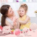 Adorable 5.9" Pink Pig Interactive Plush Toy