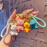 Cute Pink Pig Keychain - Adorable Piggy Accessory