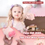 Adorable 5.9" Pink Pig Interactive Plush Toy