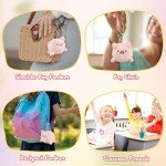 Adorable 5.9" Pink Pig Interactive Plush Toy