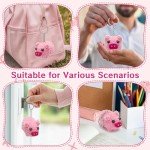 Adorable Hand-Knitted Pink Pig Keychain