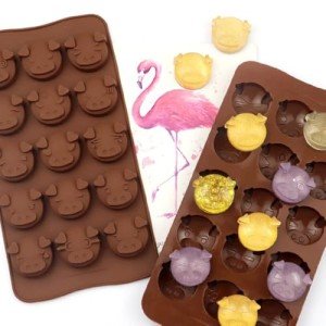15-Cavity Cute Pig Silicone Candy Mold Set
