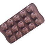 15-Cavity Cute Pig Silicone Candy Mold Set