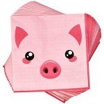 122 Pcs Cute Pink Pig Party Supplies Set