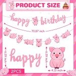 Cute Pig Birthday Party Supplies Set - 36 Pcs