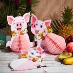 Adorable Pig Party Honeycomb Centerpieces - 4 Pack