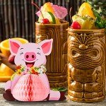Adorable Pig Party Honeycomb Centerpieces - 4 Pack