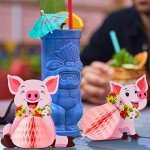 Adorable Pig Party Honeycomb Centerpieces - 4 Pack