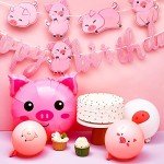 Cute Pig Birthday Party Supplies Set - 36 Pcs
