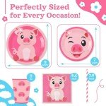 Cute Pig Birthday Party Supplies for 24 Guests