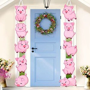 Cute Pig Birthday Party Decorations & Banners