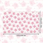 3 Pack Cute Pink Pig Tablecloths for Parties