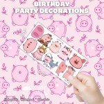 Cute Pig Party Supplies & Temporary Tattoos Set