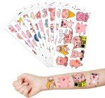 Cute Pig Party Supplies & Temporary Tattoos Set