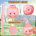 Cute Pig Farm Animal Cups with Straws - Set of 12