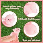 16 Cute Pink Pig Toy Figures for Decor
