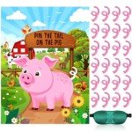 Pin The Tail On The Pig Party Game Set