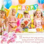 Cute Pig Birthday Party Favor Set for Kids