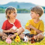 Cute Pig Farm Animal Cups with Straws - Set of 12