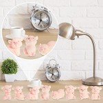 16 Cute Pink Pig Toy Figures for Decor