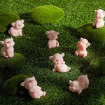 16 Cute Pink Pig Toy Figures for Decor