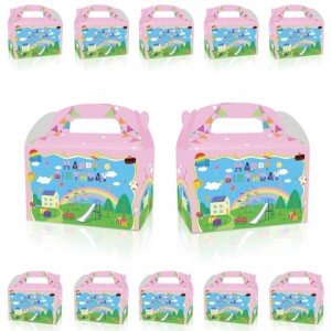 Cute Pig Birthday Party Gift Boxes (12pcs)