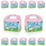 Cute Pig Birthday Party Gift Boxes (12pcs)