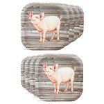 Cute Piggy Birthday Plates for Outdoor Fun