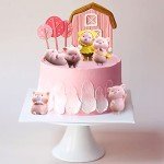 Adorable Pink Pig Cake Toppers - 10 Pack