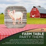 Cute Piggy Birthday Plates for Outdoor Fun