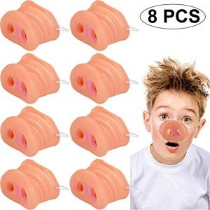 Cute Pig Nose Masks for Halloween & Parties - 8 Pack