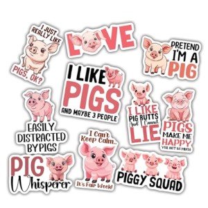 10 Cute Pig Stickers For Animal Lovers