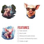Cute Pig Stickers - 100 Large Decals Pack