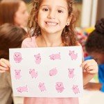 1000 Cute Pink Pig Stickers for DIY Projects