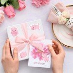 1000 Cute Pink Pig Stickers for DIY Projects
