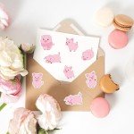 1000 Cute Pink Pig Stickers for DIY Projects