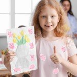 1000 Cute Pink Pig Stickers for DIY Projects